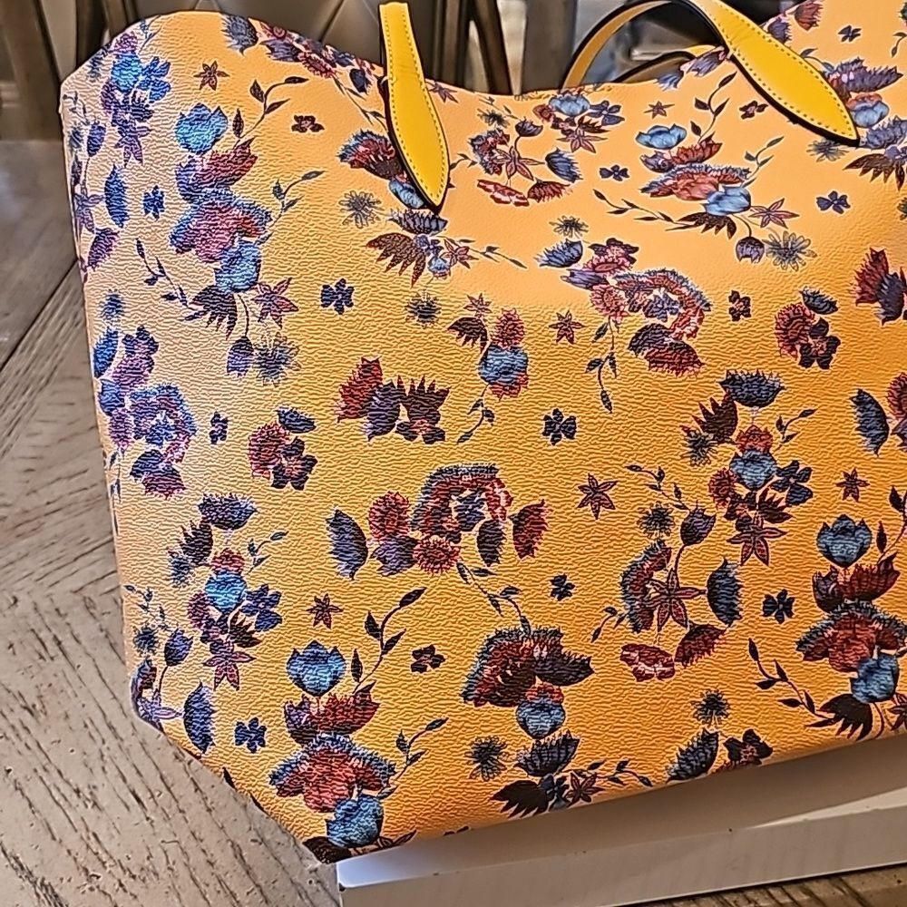 Rebecca Minkoff yellow floral leather tote NWT - Picture 6 of 13